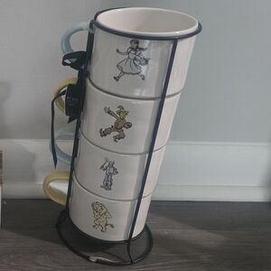 Rae Dunn Wizard of Oz Mug Set - White, Yellow, Blue